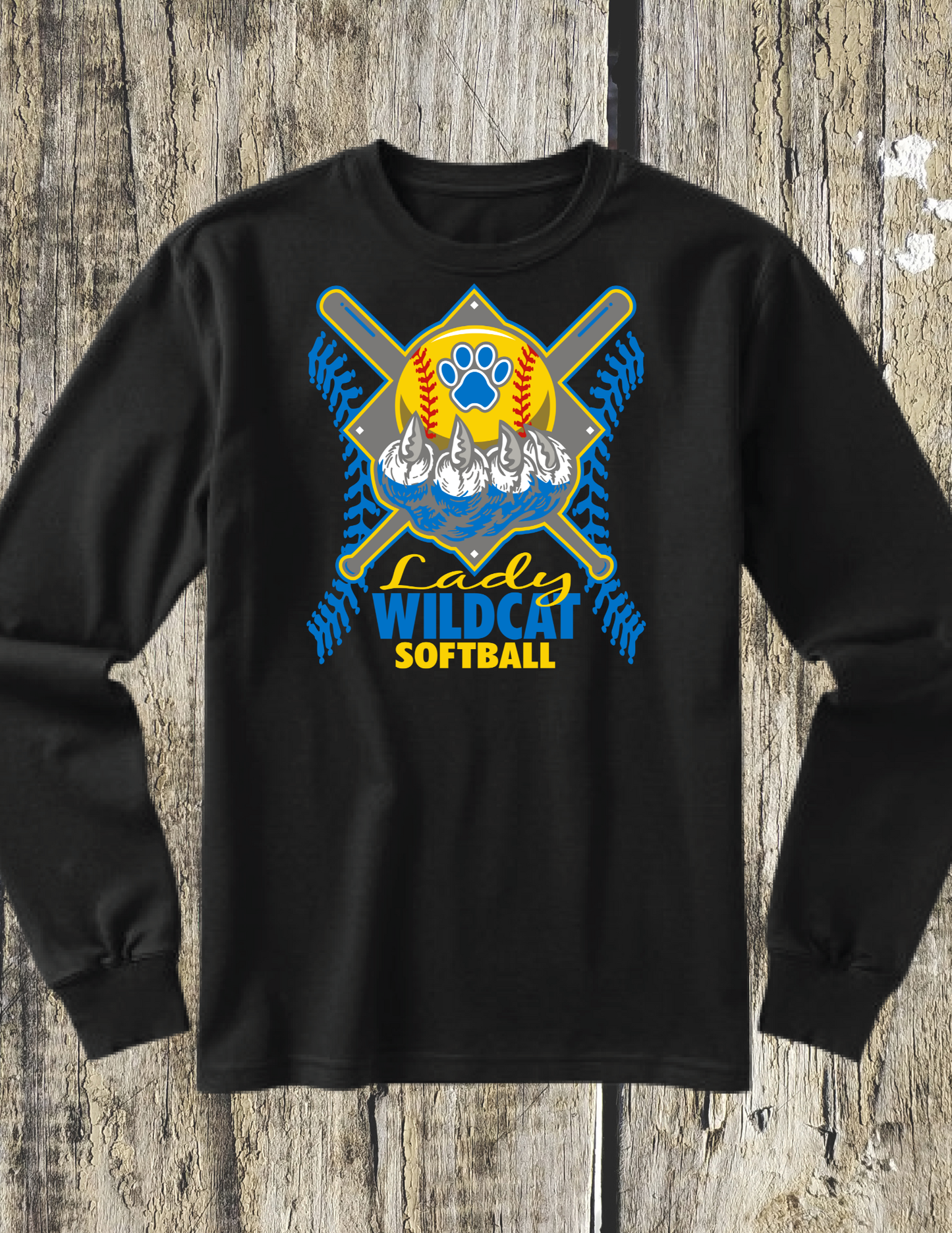 Wildcats Softball Adult Long sleeve