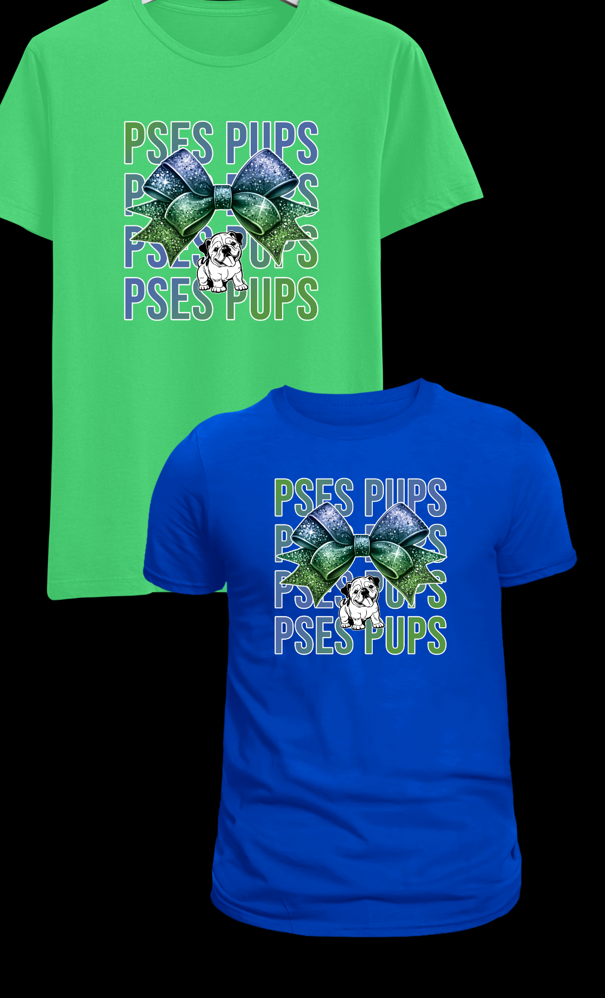 ADULTS PSES PUPS BOW DESIGN