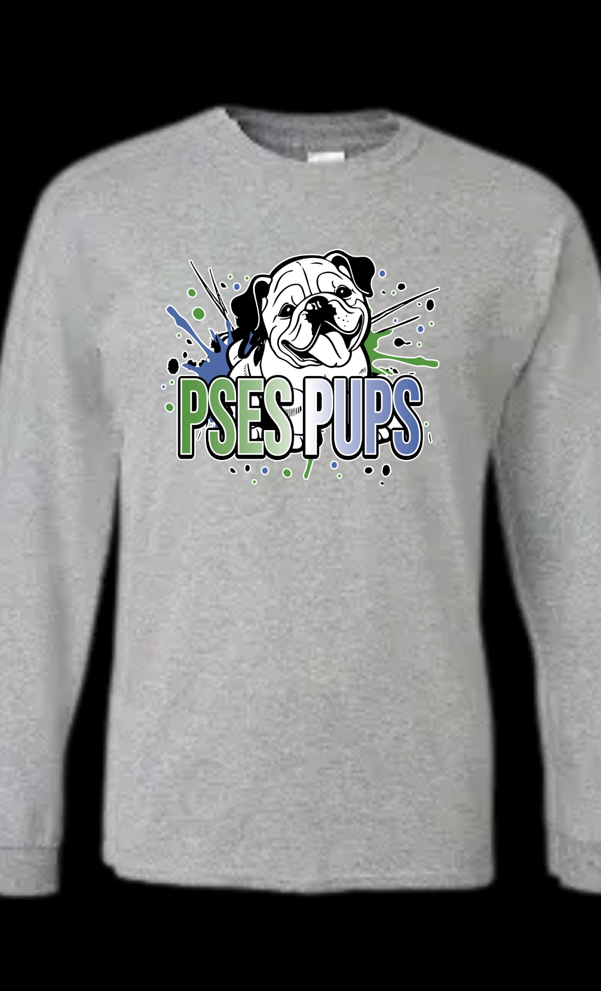 ADULT PSES PUPS SPLATTER DESIGN