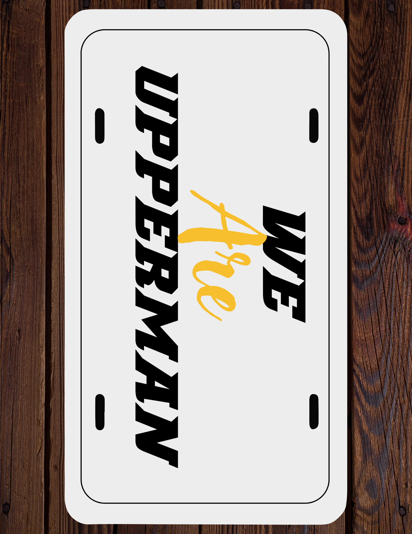 UPPERMAN LICENSE PLATE