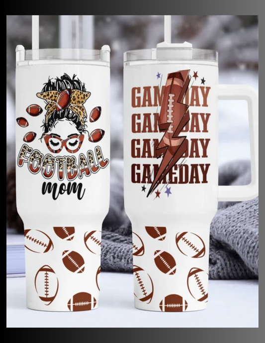 40 OZ FOOTBALL TUMBLER