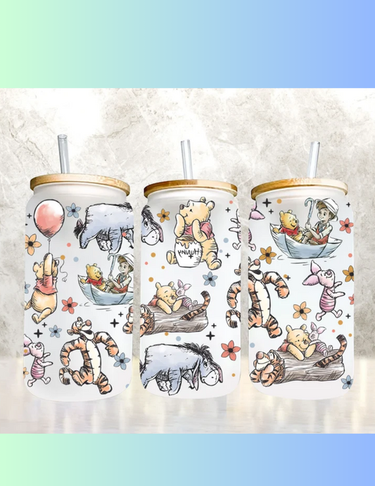 16 OZ WINNIE POO GLASS