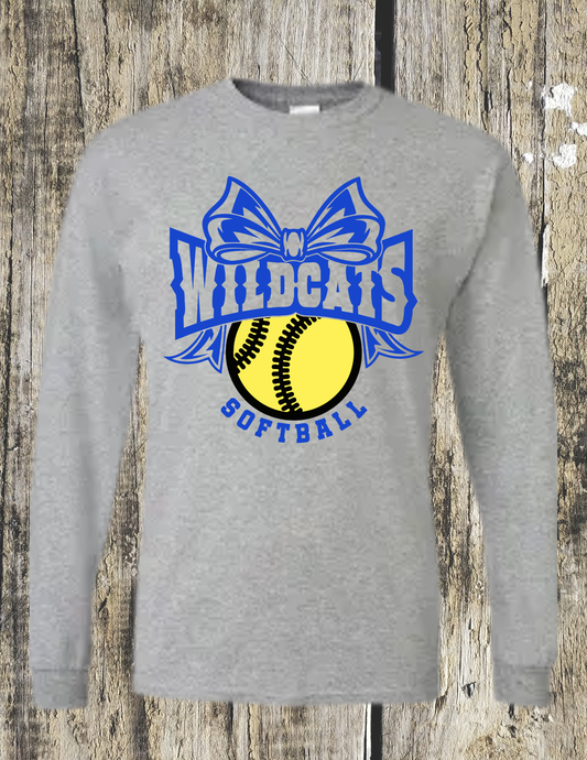 Wildcats Softball Adult Long sleeve