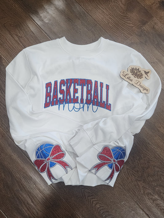 Custom Basketball mom glitter sweatshirt